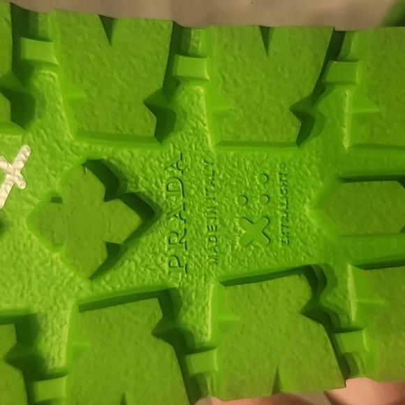 Prada Rubber Logo Slide Sandals (Women) Green Size 37 Or 7 Women Like New - Picture 7 of 10